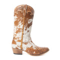 DAKOTA DUST HAND TOOLED BOOTS IN TAN AND WHITE BOOTS