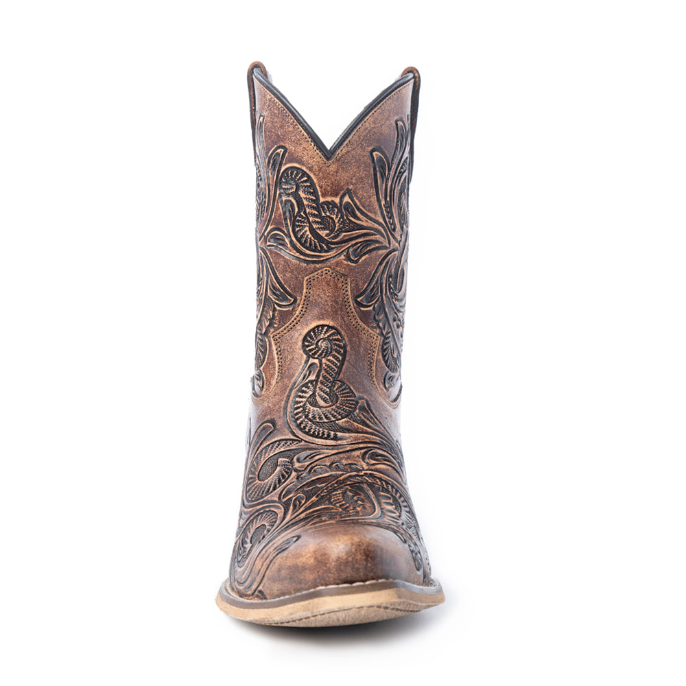 PAISLEY VINTAGE PATINA WESTERN BOOTS IN TAWNY BROWN Shoes