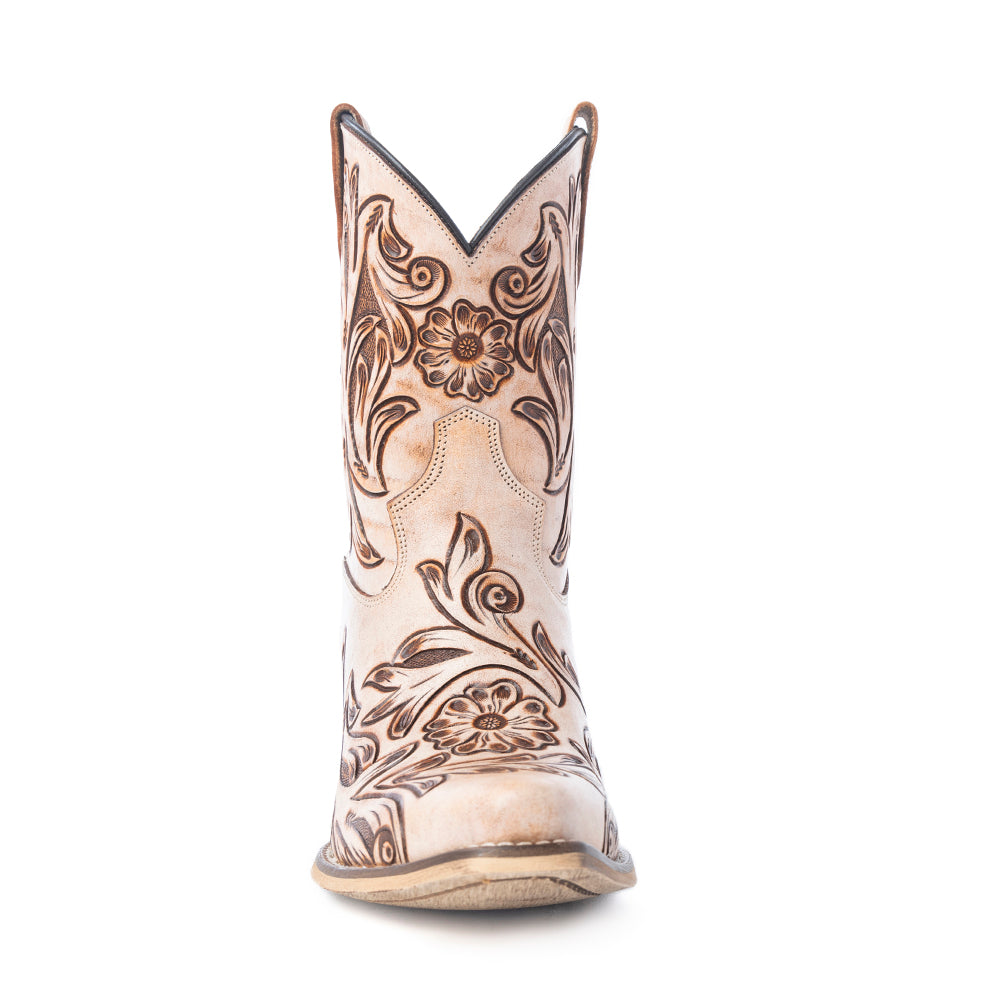 COPPER ROSE WESTERN BOOTS IN CREAM Shoes