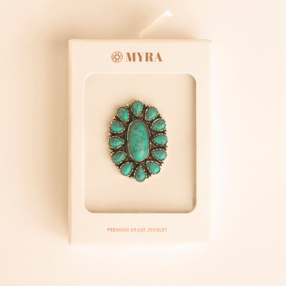 THE SUNCATCHER RING - ANTIQUE TEAL BY MYRA Jewelry