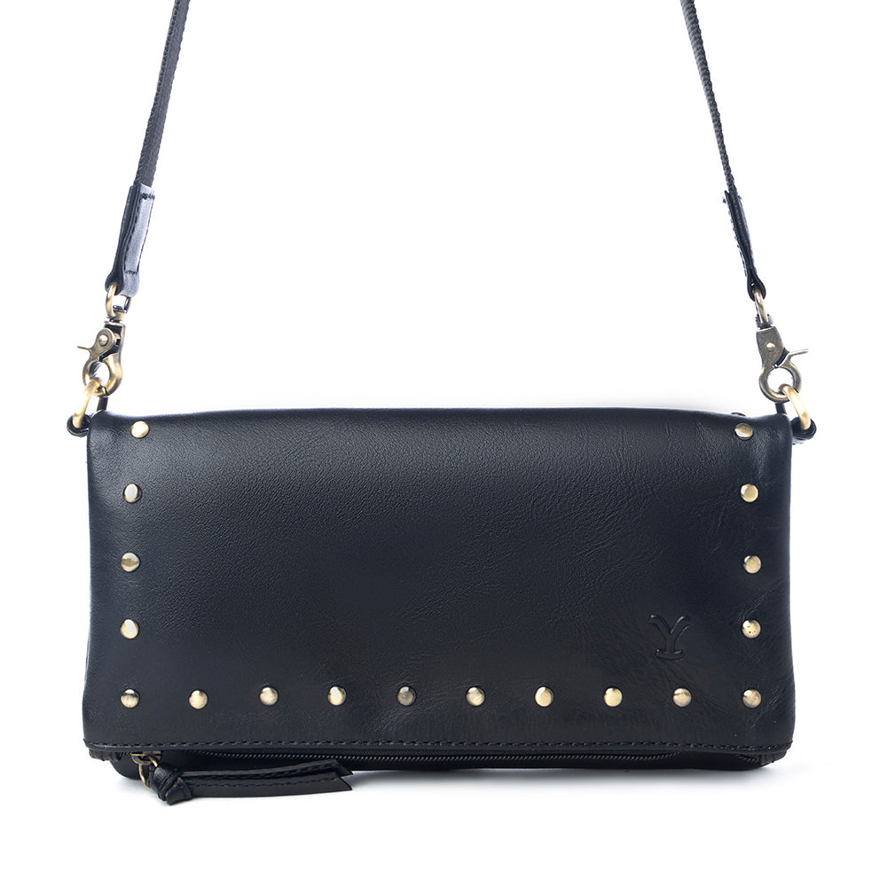 MYRA USA YELLOWSTONE PALISADE CLUTCH BAG WITH RIVETS IN ASH Bags
