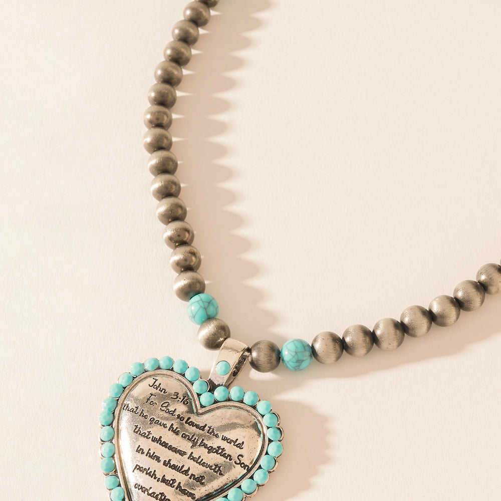 MYRA HEART OF THE FRONTIER NECKLACE IN STORM OASIS JEWELRY