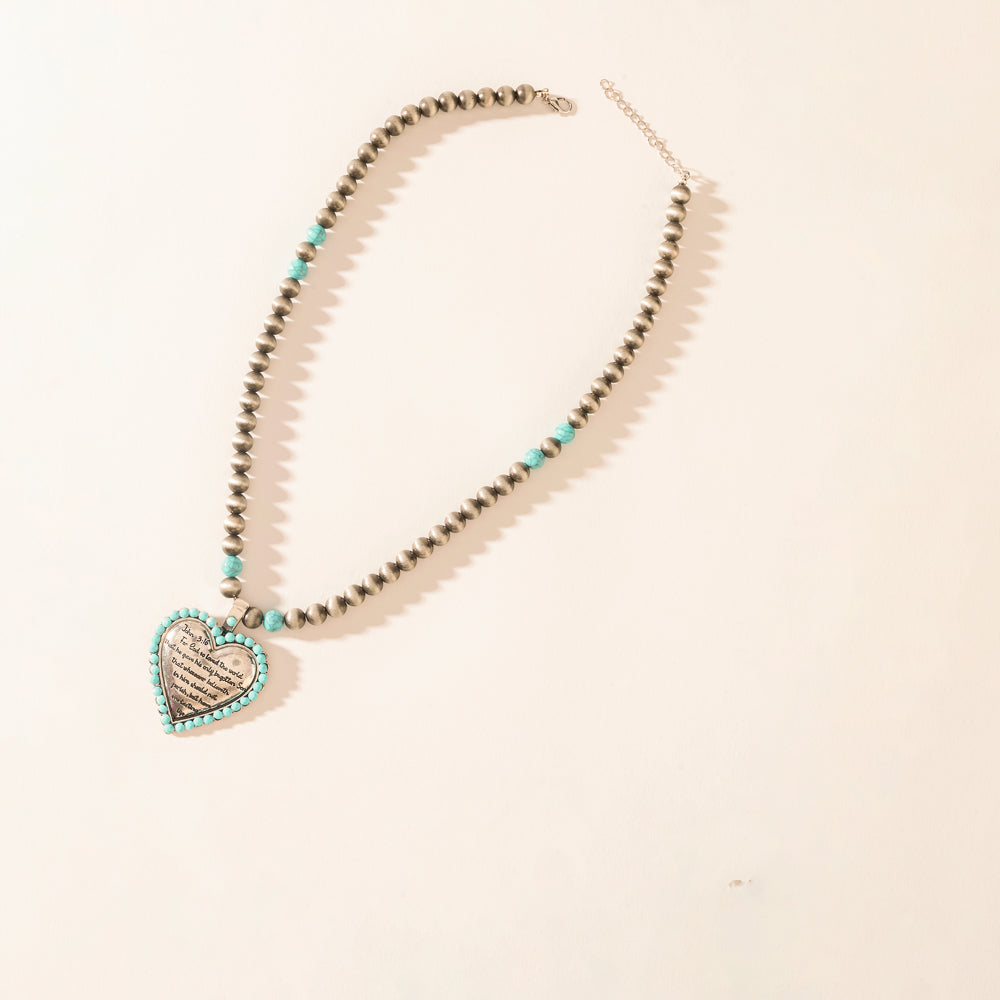 MYRA HEART OF THE FRONTIER NECKLACE IN STORM OASIS JEWELRY