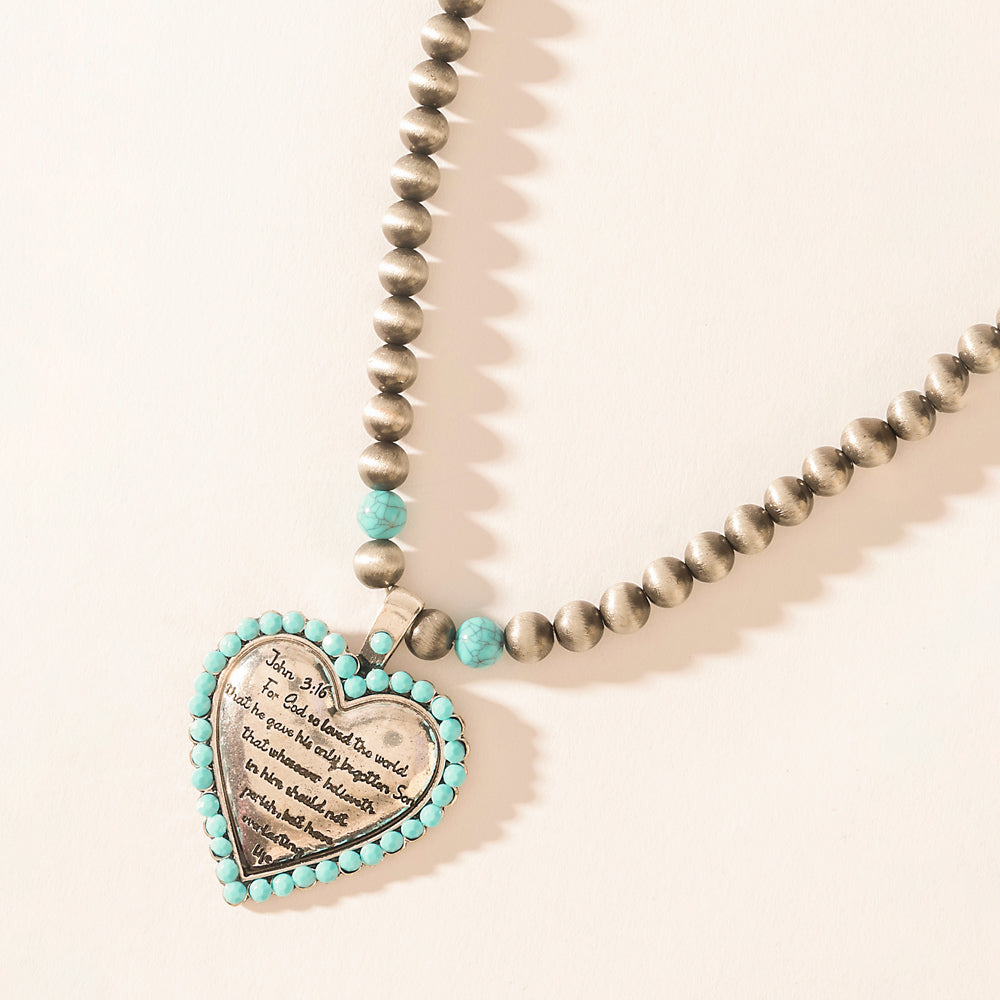 MYRA HEART OF THE FRONTIER NECKLACE IN STORM OASIS JEWELRY