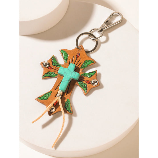 MYRA SOLANA FAITH KEYCHAIN IN OASIS STONE Keychain