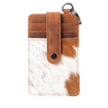 Myra Roper Card Holder for Women in brown with hair-on detail Credit Card Holder