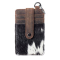 Myra Roper Card Holder for Women in black with hair-on detail Credit Card Holder