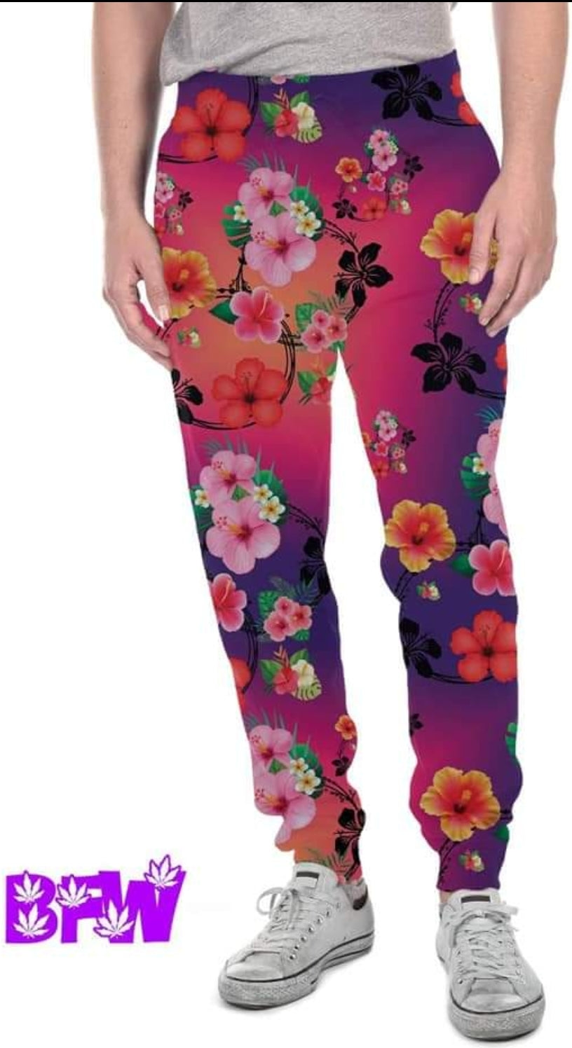 Hibiscus Love capris, leggings,skorts, and joggers with pockets