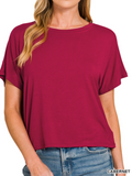 ROUND NECK SHORT SLEEVE TEE TOP