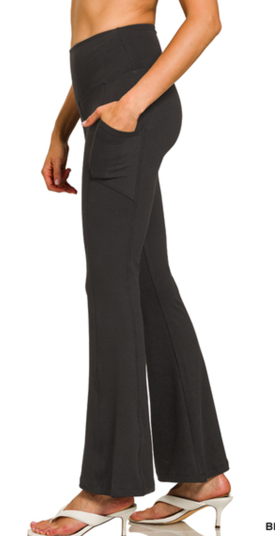 MICROFIBER DTY FLARE PANT LEGGINGS WITH POCKETS - READY TO SHIP Pants