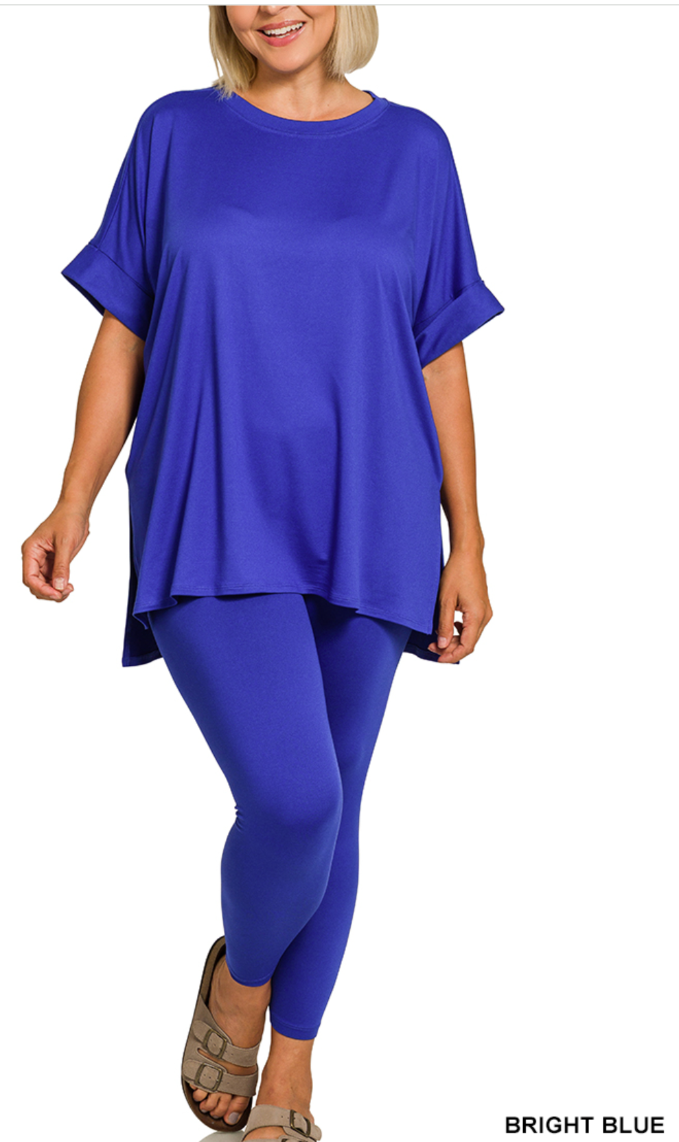 BRUSHED DTY MICROFIBER LOUNGEWEAR SET - REGULAR AND PLUS SIZE Loungewear Set