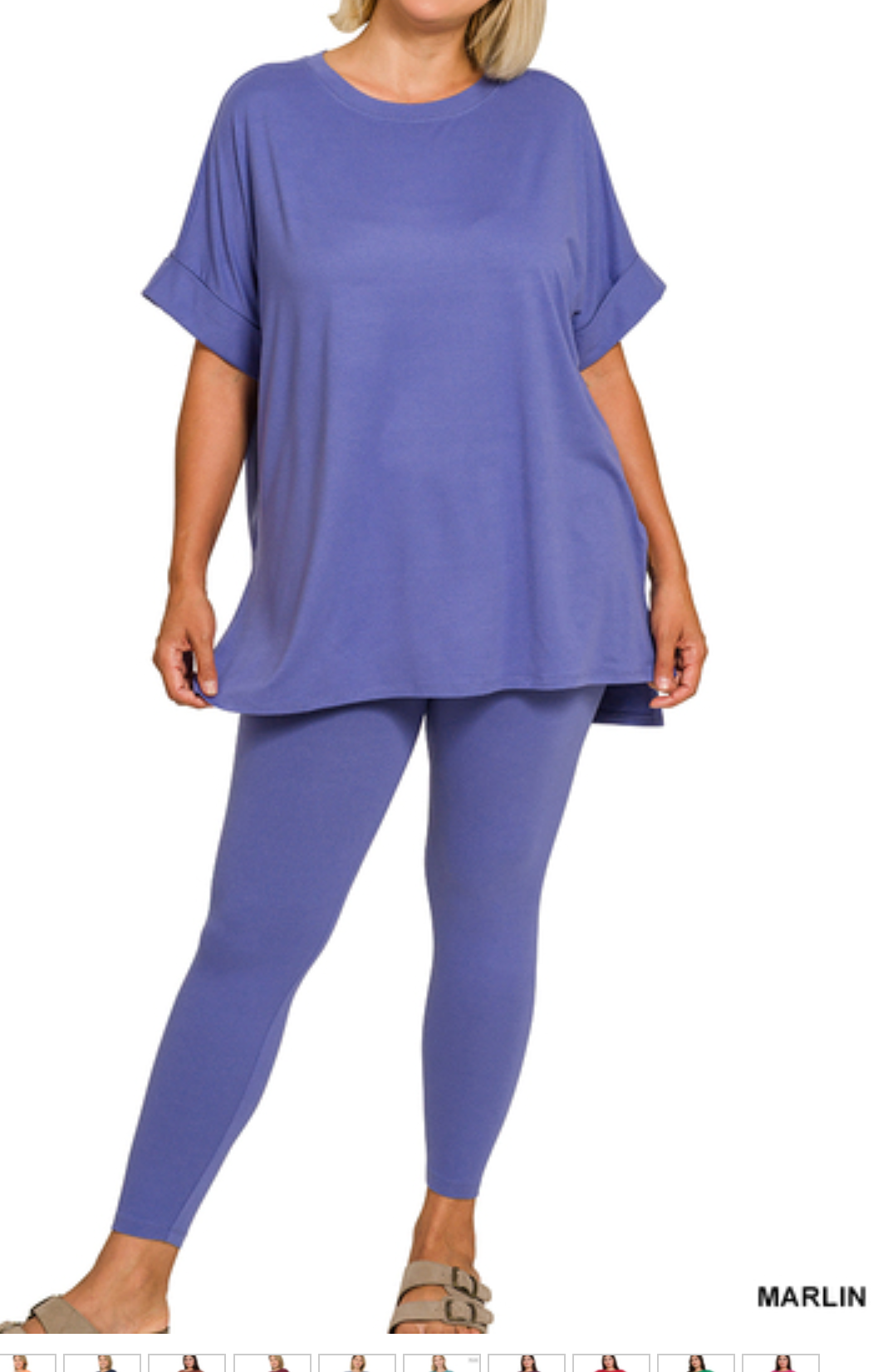 BRUSHED DTY MICROFIBER LOUNGEWEAR SET - REGULAR AND PLUS SIZE Loungewear Set