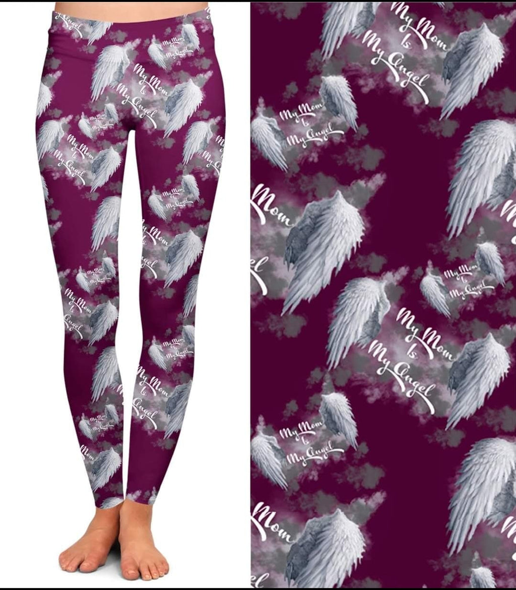 My Mom is My Angel leggings, capris, joggers, and loungers