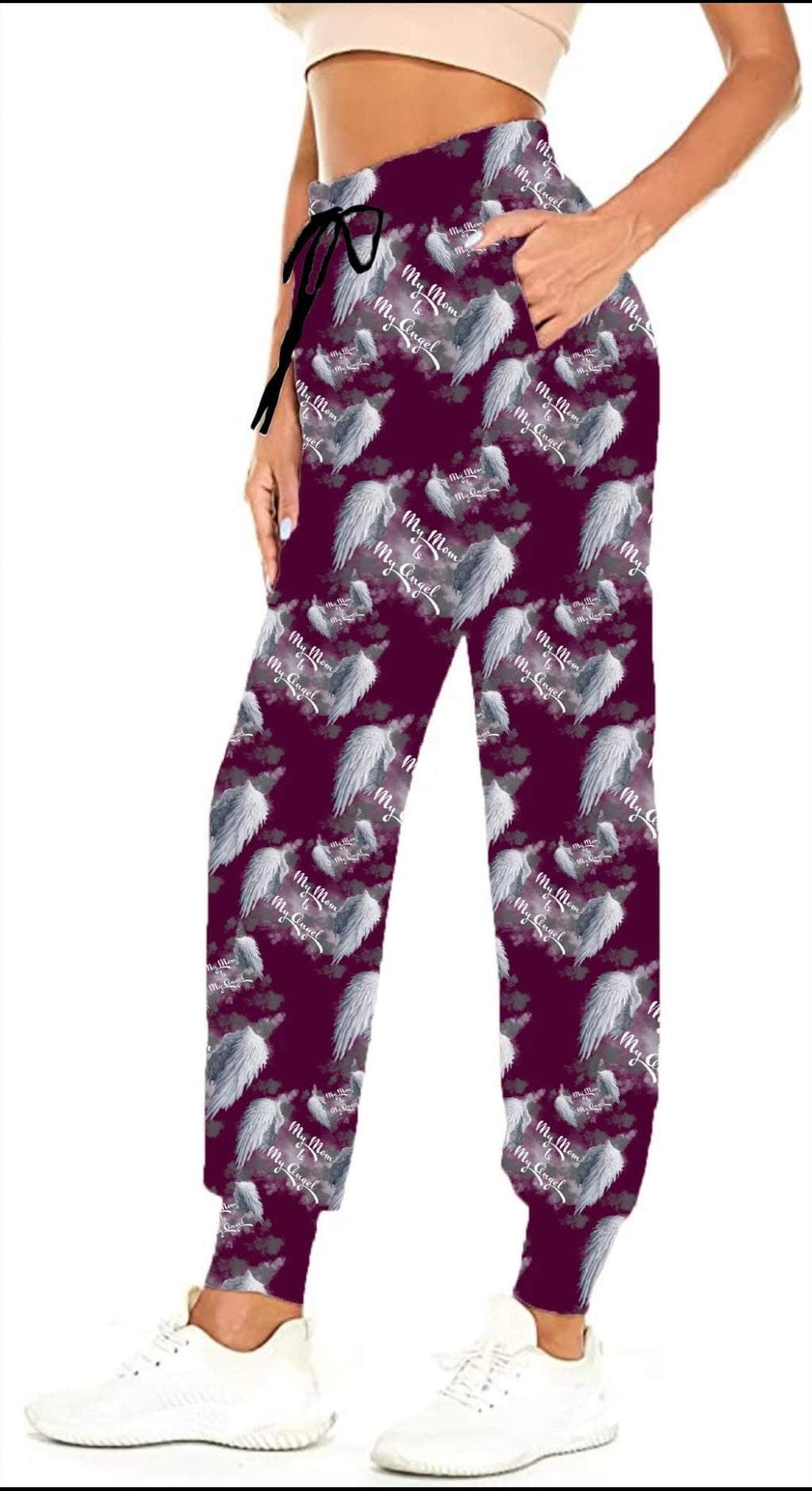 My Mom is My Angel leggings, capris, joggers, and loungers