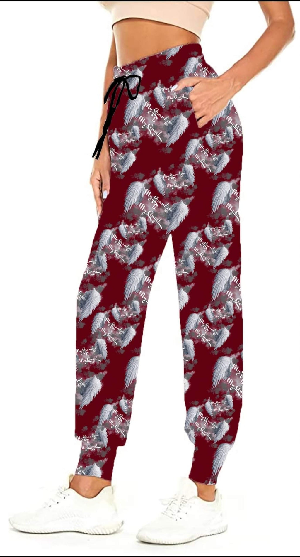 My Grandpa is My Angel leggings and joggers with pockets