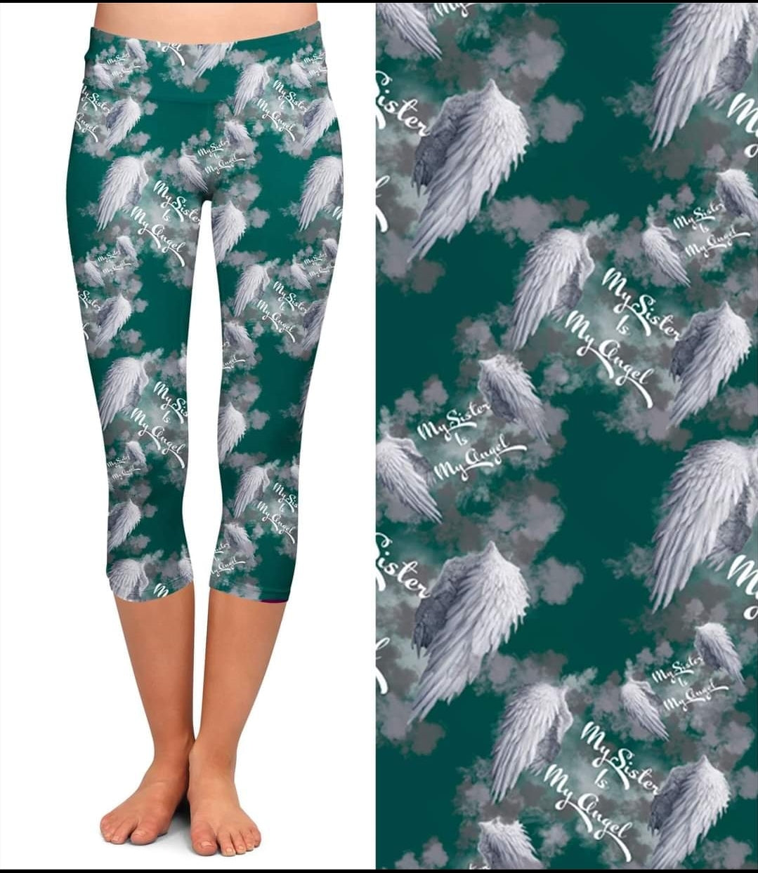 My Sister is My Angel leggings and capris with pockets