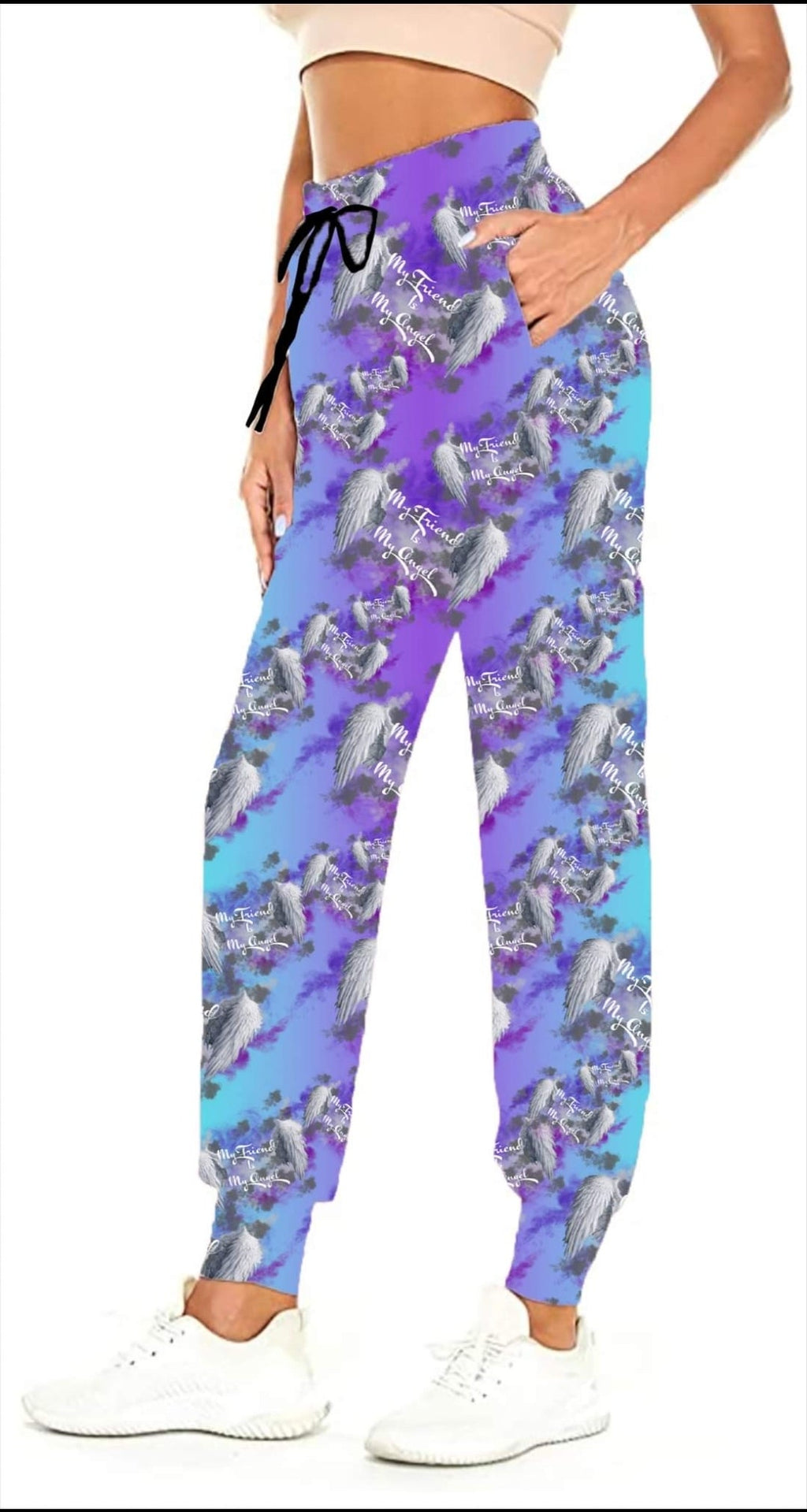 My Friend is My Angel leggings with pockets