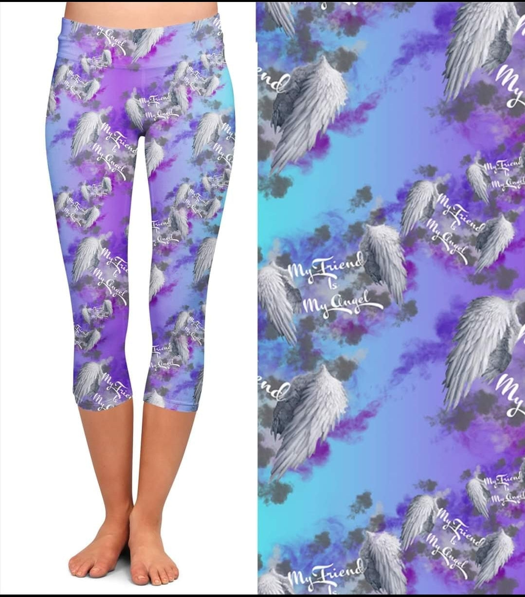 My Friend is My Angel leggings with pockets
