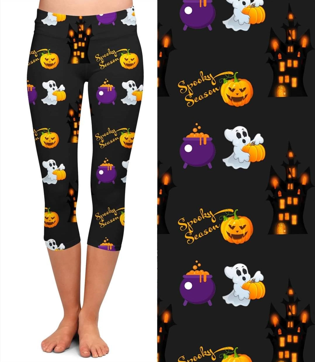 Spooky Season Leggings and Capris with pockets