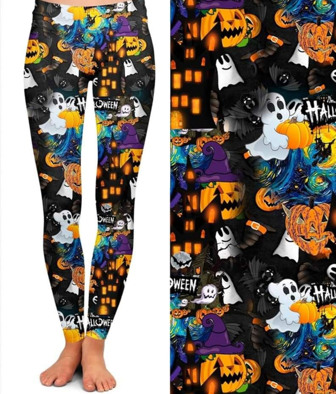 Spookyville Leggings and Capris with pockets