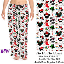 Load image into Gallery viewer, HO HO HO mouse leggings, Capris, and  unisex loungers
