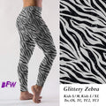 Glittery Zebra skorts and capris with pockets