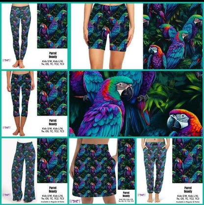 Parrot Beauty Leggings and shorts