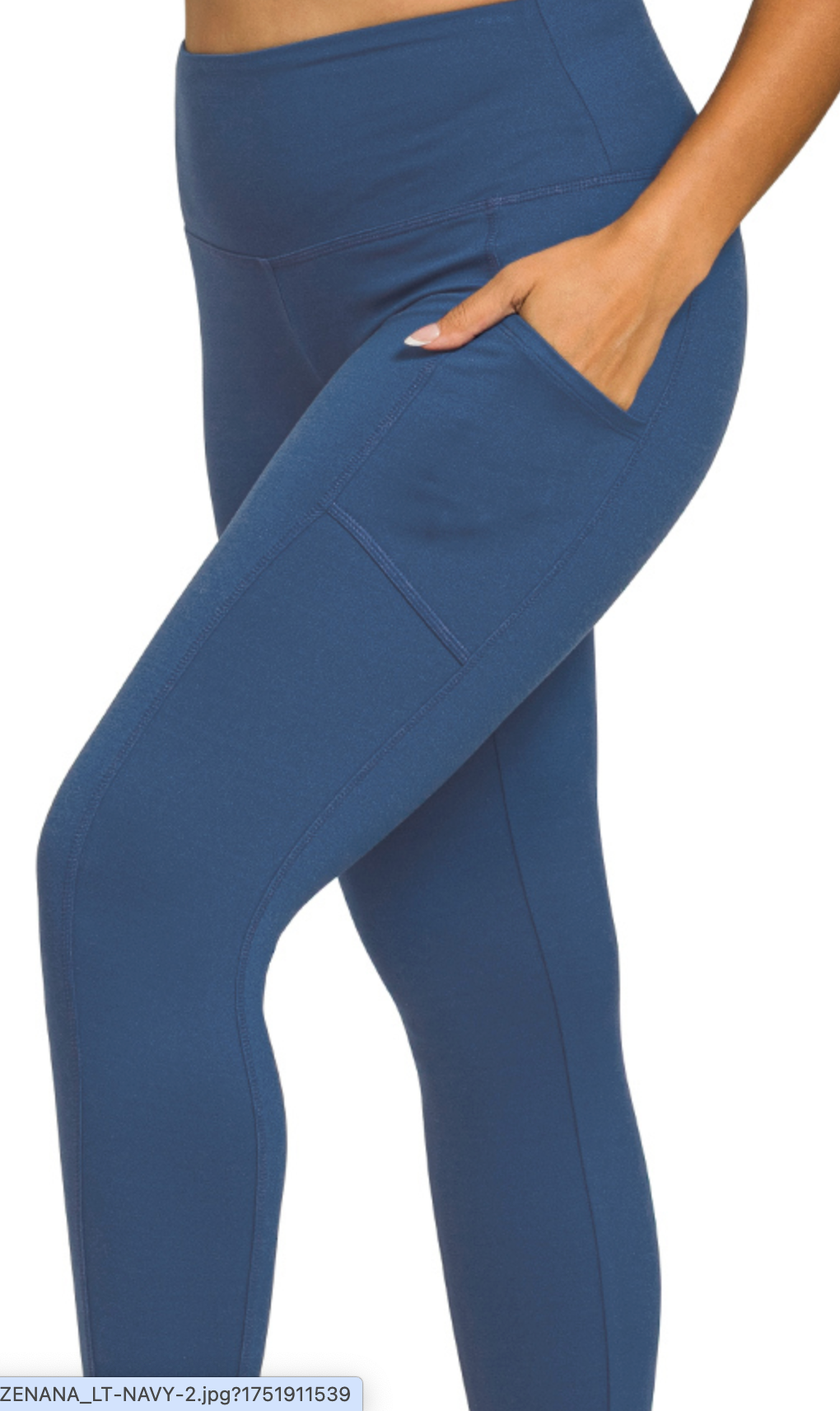 SOLID COLOR BRUSHED DTY FULL LENGTH LEGGINGS WITH POCKETS LEGGINGS