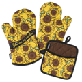 Sunflower You Are My Sunshine Oven Mitts And Potholder Set