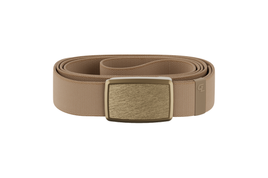 Groove Belt Low Profile - Taupe/Gold