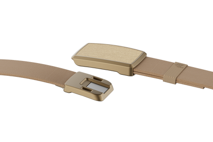 Groove Belt Low Profile - Taupe/Gold