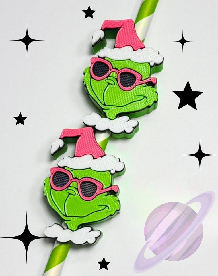 BOOTY SANTA- 3D PRINTED STRAW CHARM