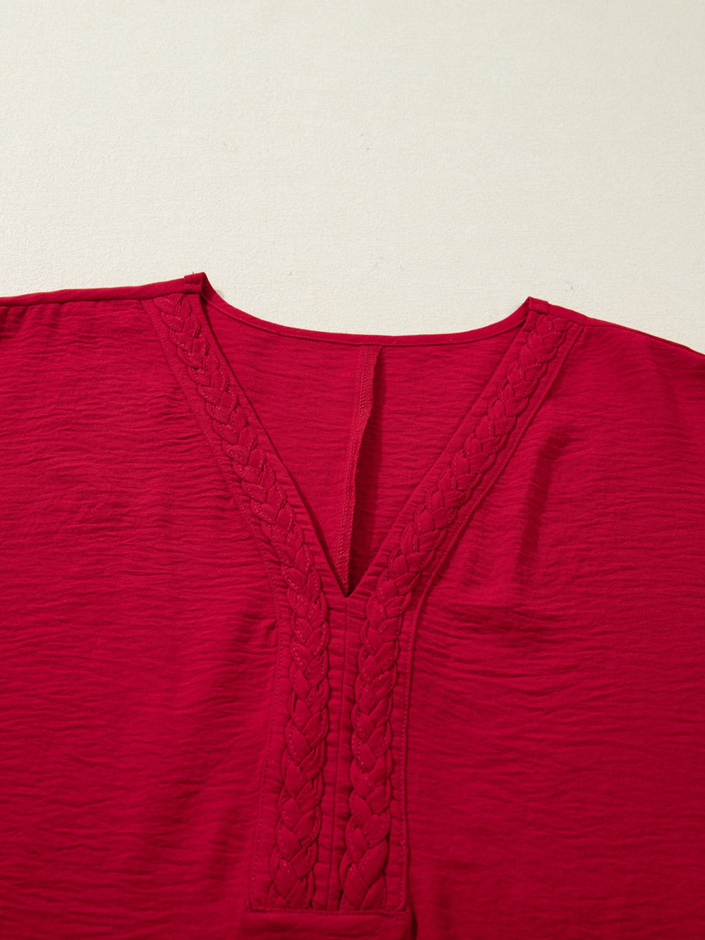 Braided Detail Half Sleeve Blouse