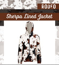 Rodeo™ Sherpa Jackets Zipper Western Cow White