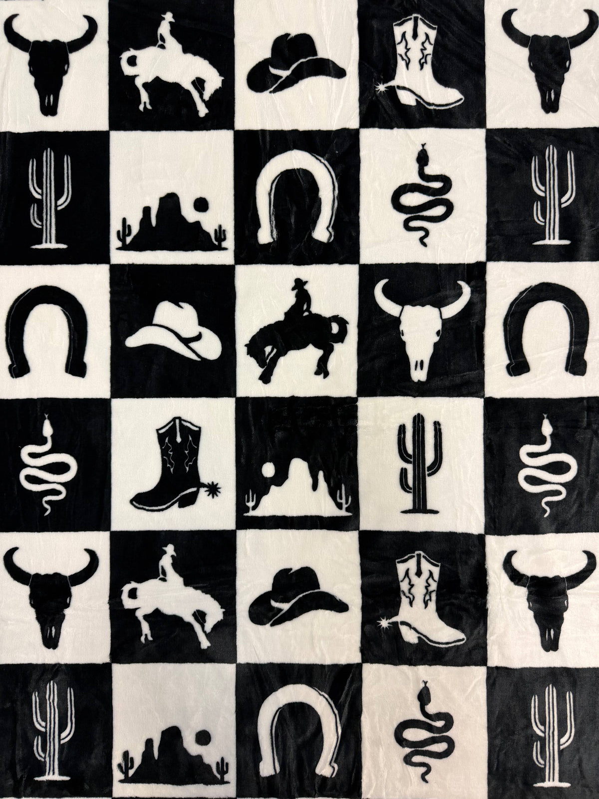 WESTERN CHECKERED PRINT KING SIZE BLANKET | SUPER SOFT PLUSH KING SIZE BLANKET Blanket