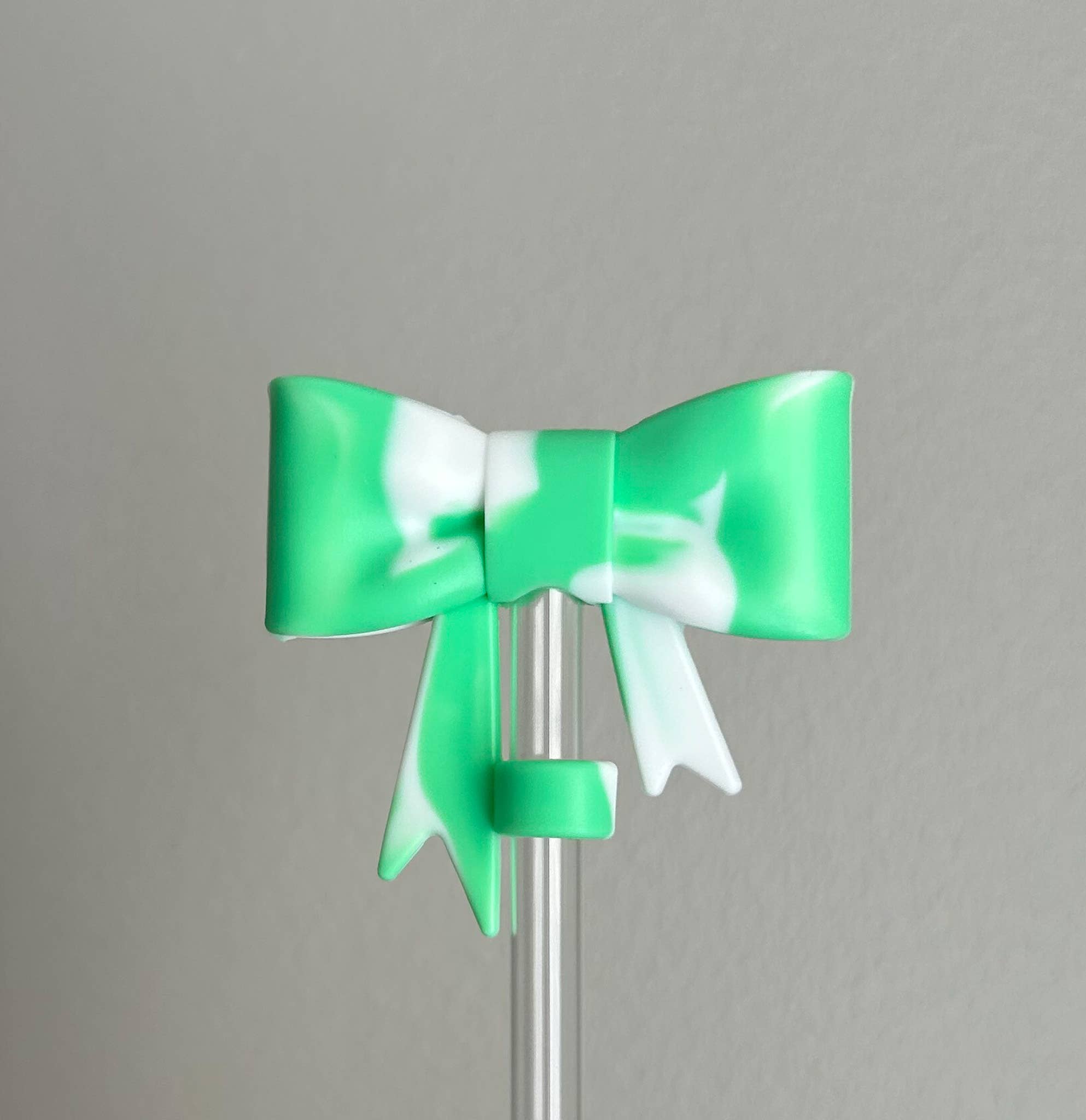 Tie Dye Bow Straw Topper