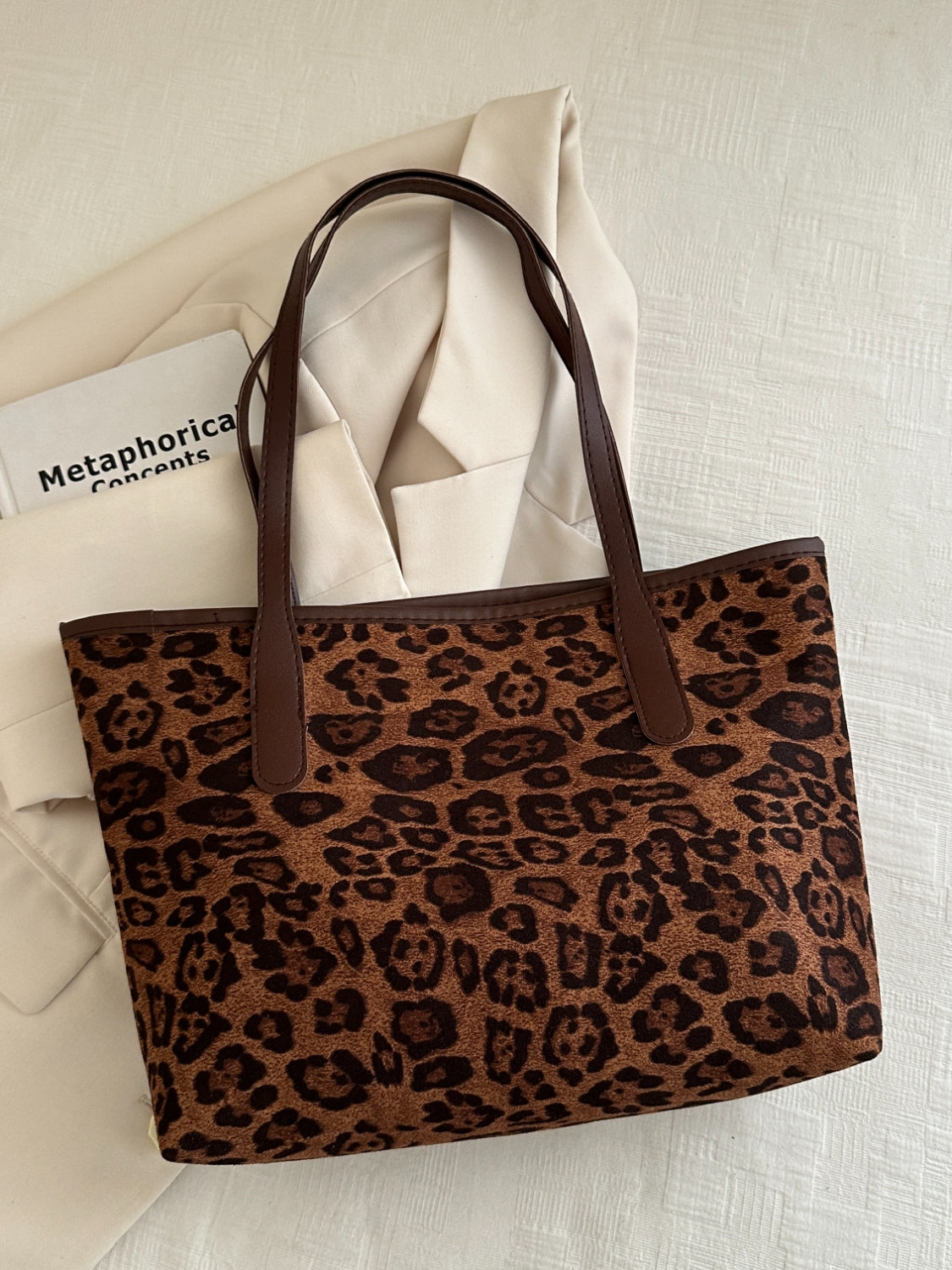 Leopard Polyester Tote Bag