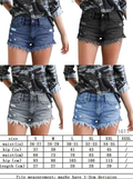 PREORDER ** WOMEN'S SUMMER DENIM RAW EDGE SHORTS