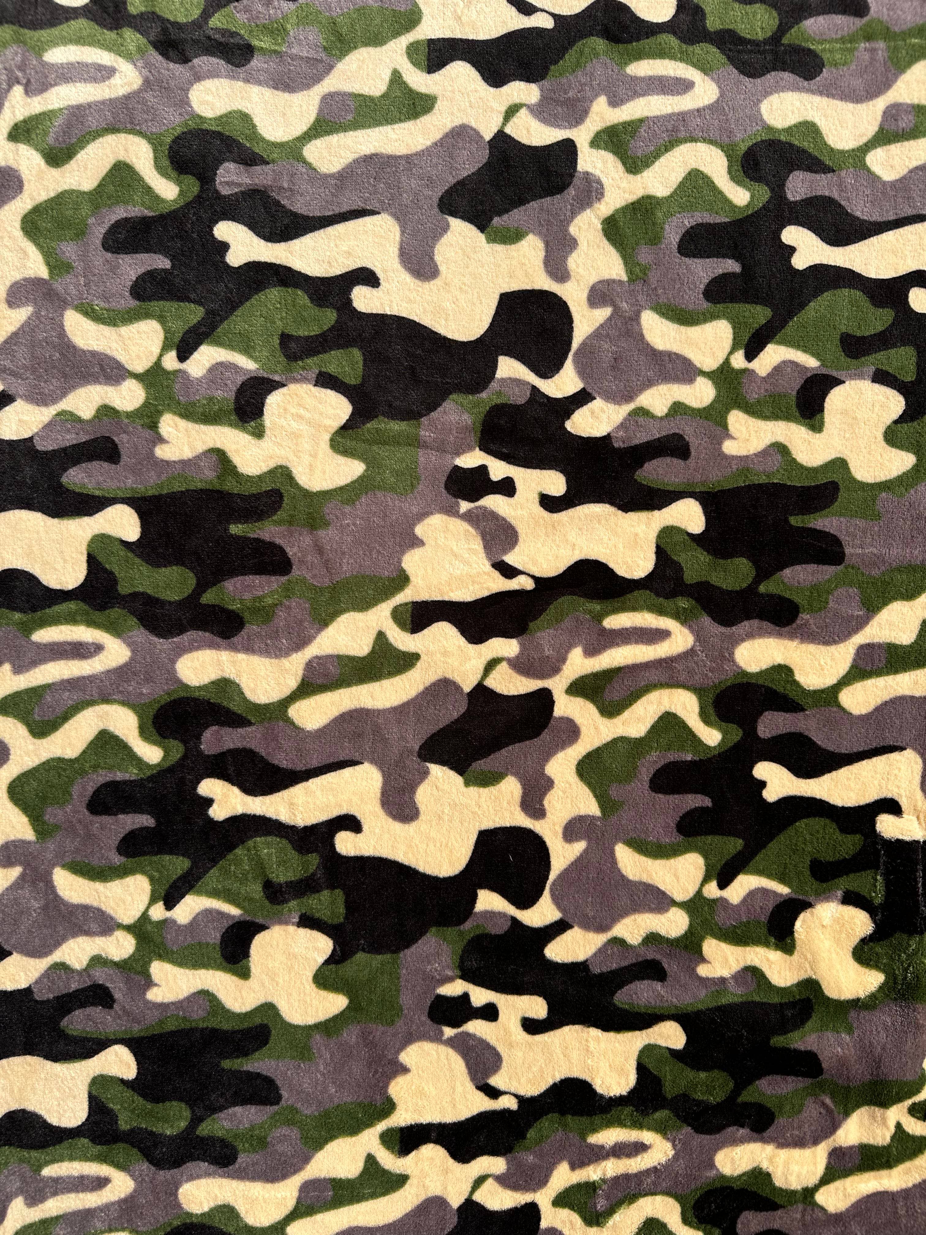 ARMY CAMOUFLAGE KING SIZE SUPER PLUSH BLANKET Blanket