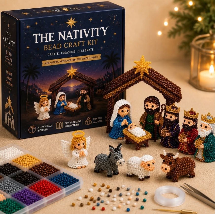 Beaded craft kit of the Nativity