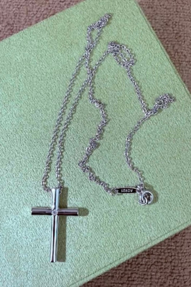 STERLING SILVER CROSS NECKLACE Necklace