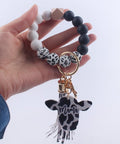 CUSTOM COW THEMED MOM KEYCHAIN BRACELET - AMAZING QUALITY Keychain