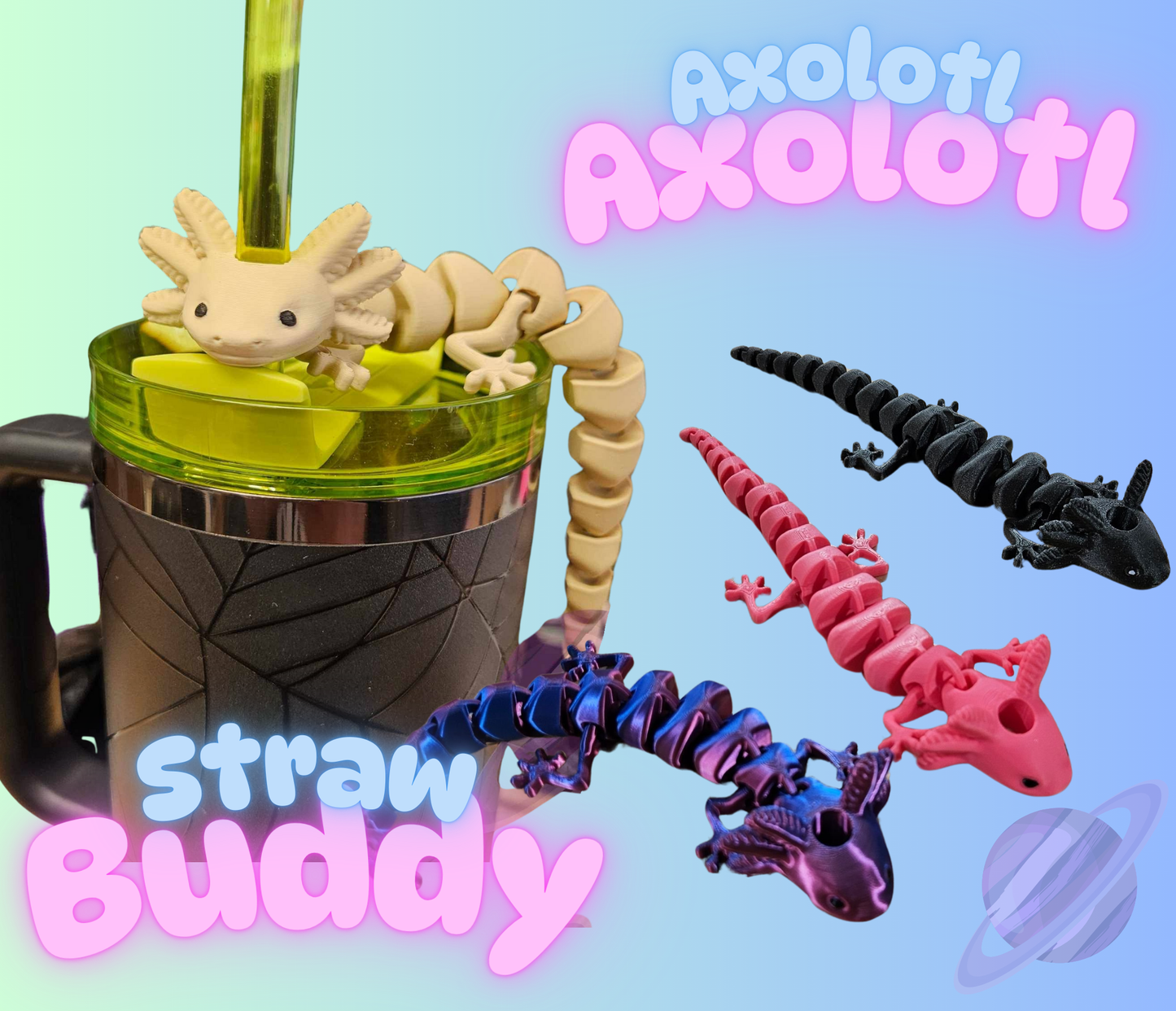 Axolotl STRAW BUDDY