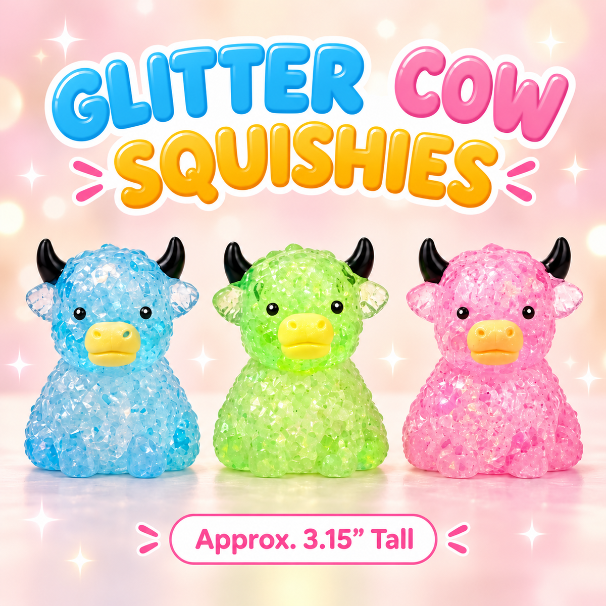 MYSTERY GLITTER COW SQUISHES | WHERE ARE THE HIGHLAND HEIFER LOVERS? sensory toy