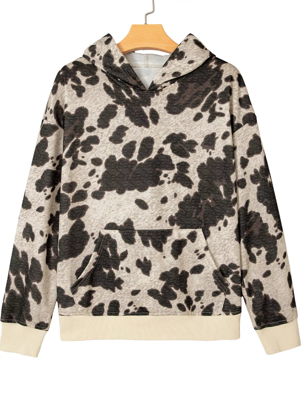 Multicolour Western Print Long Sleeve Pocket Regular Fit Hoodie