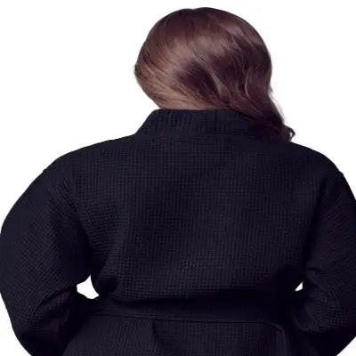 Women's Waffle Kimono Knee Length Robe
