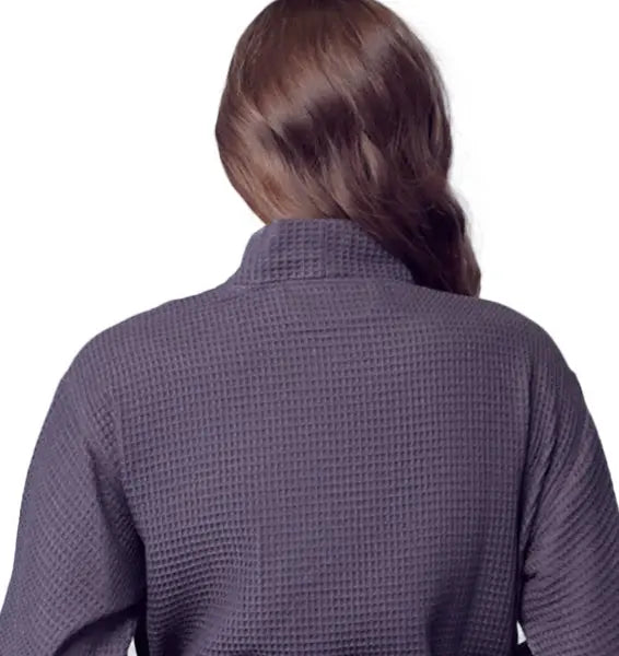 Women's Waffle Kimono Knee Length Robe