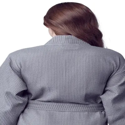 Women's Waffle Kimono Knee Length Robe