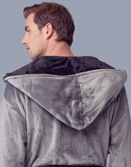 Men's Hooded Plush Robe