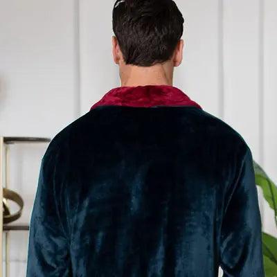Men's Shawl Collar Fleece Robe